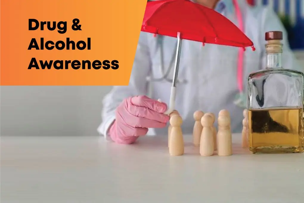 Employees attending a 2-hour drug and alcohol awareness training session