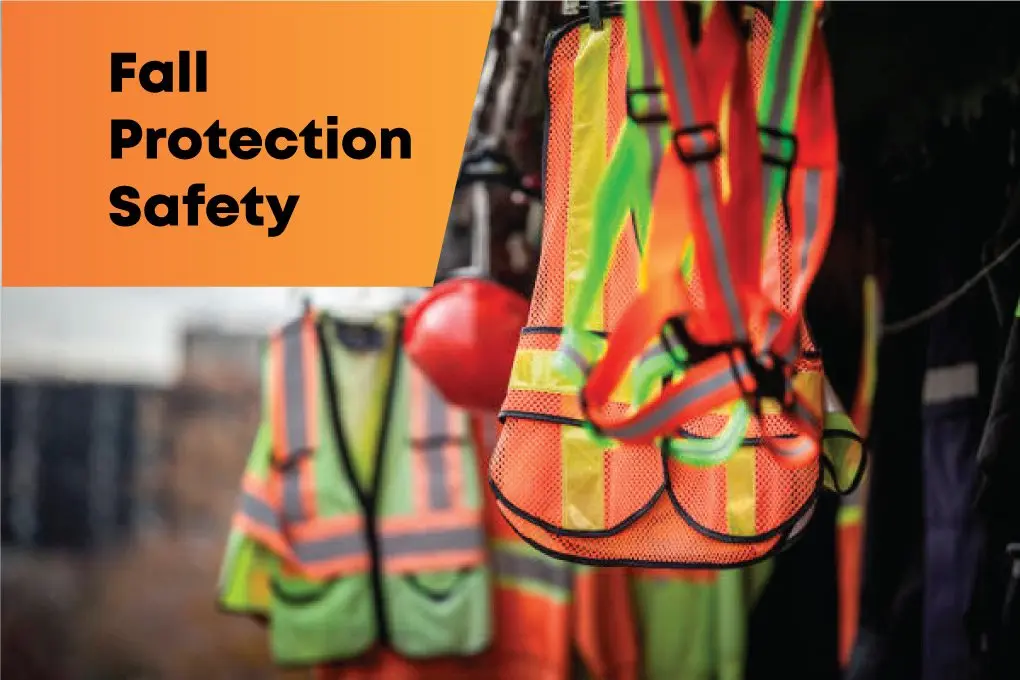 Worker participating in 4-hour fall protection safety training on site